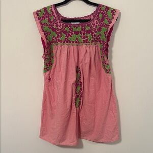 Gorgeous embroidered Mi Golondrina dress. Size L